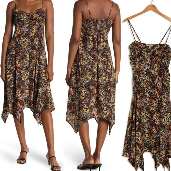 BCBGENERATION‎ Floral Sleeveless Handkerchief Hem Dress - Picture 6 of 6